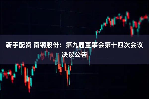 新手配资 南钢股份：第九届董事会第十四次会议决议公告